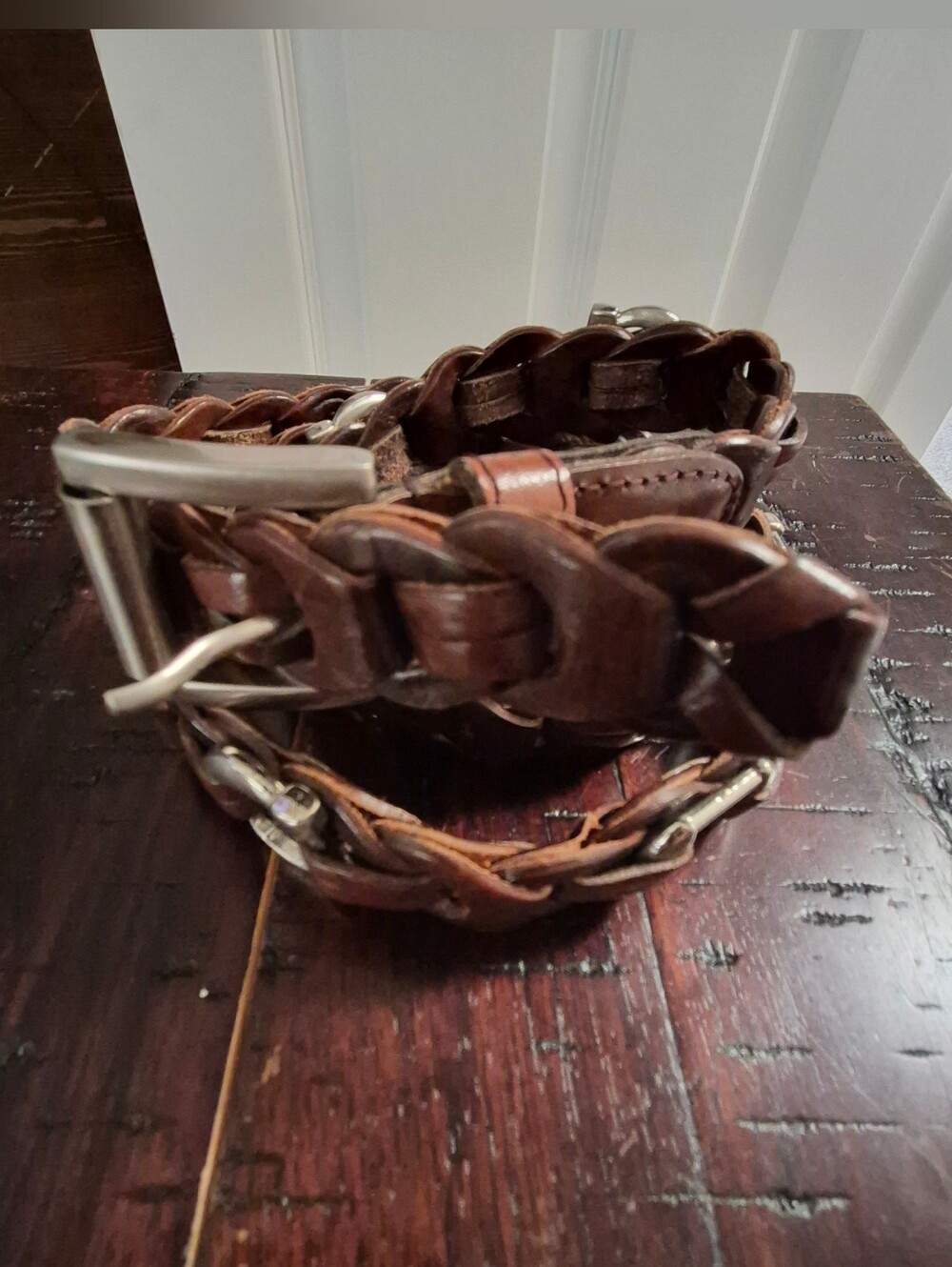 Amiee Lynn Braided Leather Belt XL